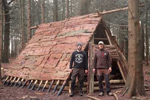Viking House: Full Bushcraft Shelter Build with Hand Tools | Vikings