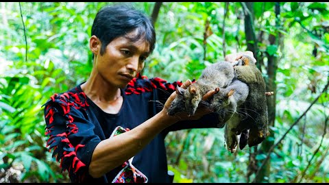 Survival Skills In The Rainforest, Bushcraft Survival, Survival Challenge, Primitive skills, Ep 41