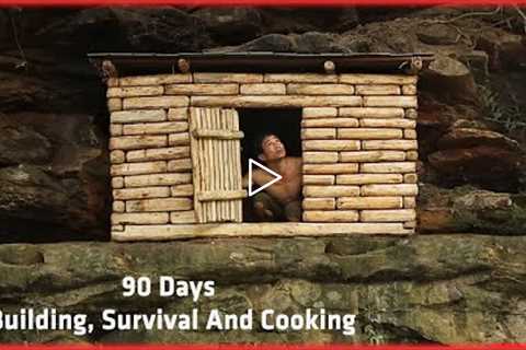 90 Days How I Building, Survival And Cooking In The Rain Forest
