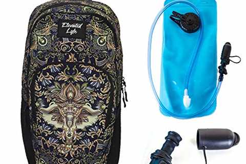 Elevated Lyfe Hydration Backpack - Lightweight Water Drinking Pack, Trippy Design - Running, Hiking,..