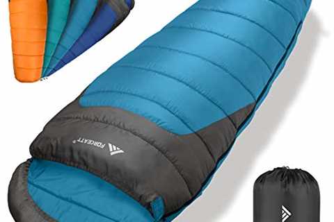 Forceatt Sleeping Bag Cold Weather, 32-50°F Mummy Sleeping Bags for Adults, Water-Resistant,..