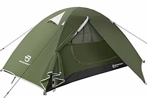 Bessport Camping Tent 1 & 2 & 3 Person Tent Waterproof Two Doors Tent Easy Setup..