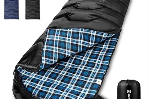 Bessport Sleeping Bag Winter | Flannel Lined 18℉ - 32℉ Extreme 3-4 Season Warm & Cool Weather..