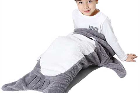 SINOGEM Shark Tail Blanket - Plush Animal Sleeping Bag Blanket Shark Toys for Kids by (Grey) - The..