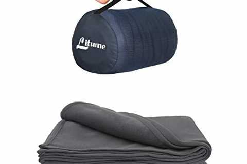 Litume Travel Blanket Lightweight and Breathable, 67 x 48 Soft Airplane Blanket for Travelers,..