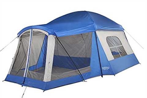 Wenzel Klondike 8 Person Water Resistant Tent with Convertible Screen Room for Family Camping - The ..