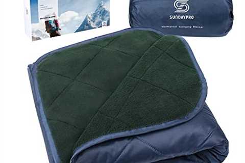 SundayPro Waterproof Camping Blankets for Cold Weather, Extra Large 80" X 58" Outdoor..