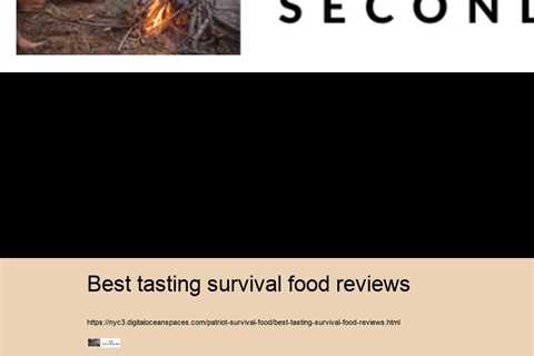best tasting survival food reviews