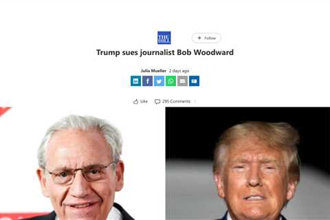 Donald Trump Files $49 Million Lawsuit Against Bob Woodward and Simon & Schuster