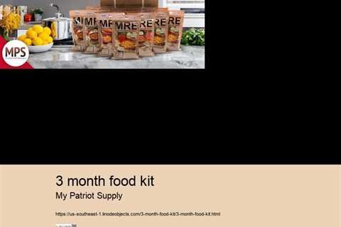 3 month food kit
