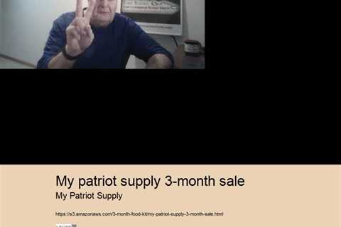 my patriot supply 3-month sale