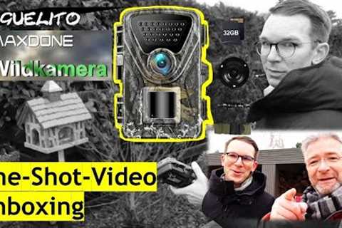 XXL version trail-camera unboxing with newcomer Henning. Investigation garden visitors | Maxdone