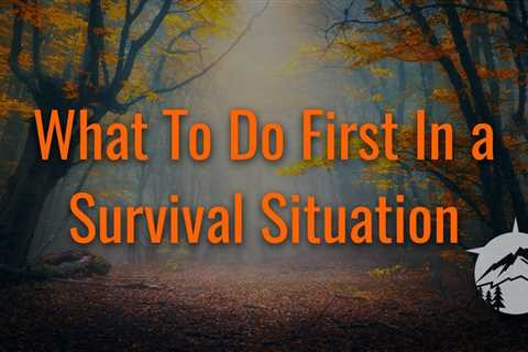 What To Do First In a Survival Situation