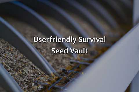 User-Friendly Survival Seed Vault