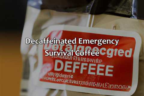 Decaffeinated Emergency Survival Coffee