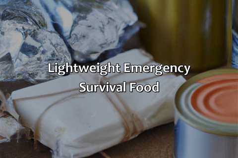 Lightweight Emergency Survival Food