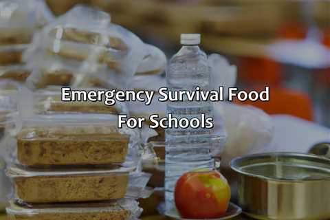 Emergency Survival Food For Schools