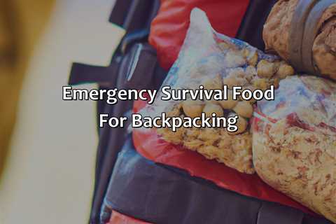 Emergency Survival Food For Backpacking