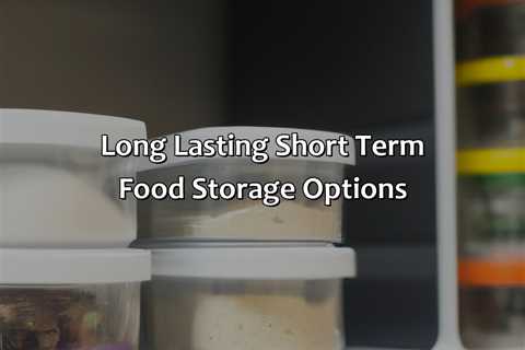 Long Lasting Short Term Food Storage Options