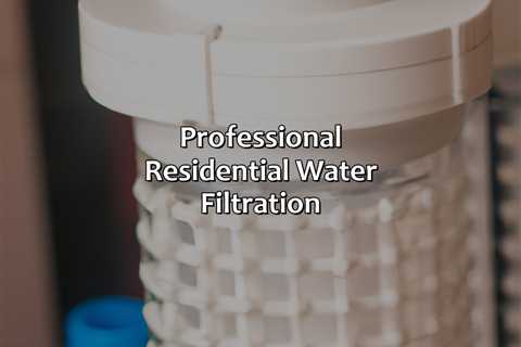 Professional Residential Water Filtration