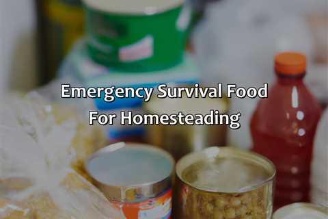 Emergency Survival Food For Homesteading