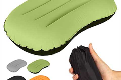 MontCampys Air Inflatable Camping Pillow, Ultralight Compressible Elastic Essential Gear for..