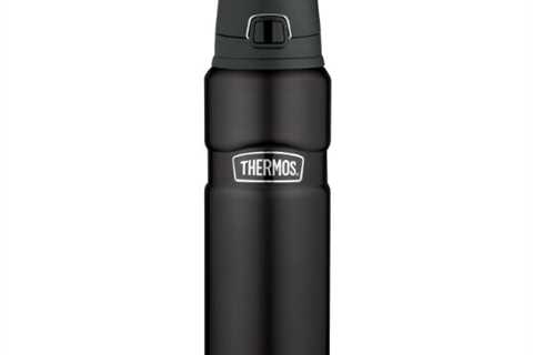 THERMOS Stainless King Vacuum-Insulated Drink Bottle, 24 Ounce, Matte Black - The Camping Companion