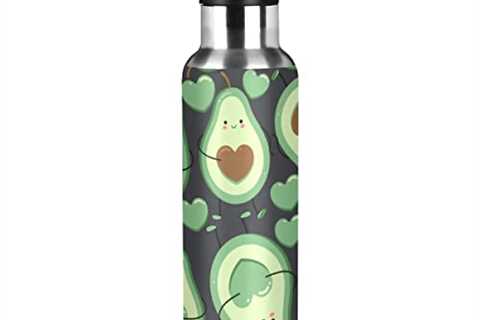 Yasala Water Bottle Avocado Heart Green Coffee Thermos Stainless Steel Insulated Beverage Container ..