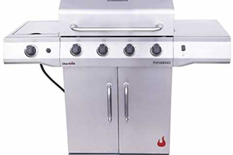 Char-Broil Performance Series Convective 4-Burner with Side Burner Cabinet Propane Gas Stainless..