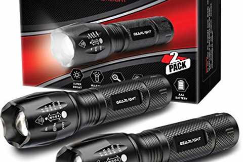 GearLight LED Flashlights - Mini Camping Flashlights with 5 Modes, Zoomable Beam - Powerful and..