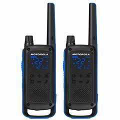 Motorola Talkabout T800 Two-Way Radios, 2 Pack, Black/Blue - The Camping Companion