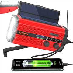 Emergency Radio Hand Crank Solar 5000mAh, NOAA Weather Radio, Hand Crank Radio, Solar Radio,..