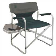 Coleman Outpost Breeze Portable Folding Deck Chair with Side Table - The Camping Companion