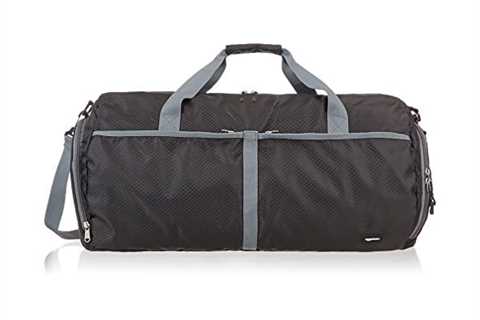 Amazon Basics Packable Travel Gym Duffel Bag - 23 Inch, Black - The Camping Companion
