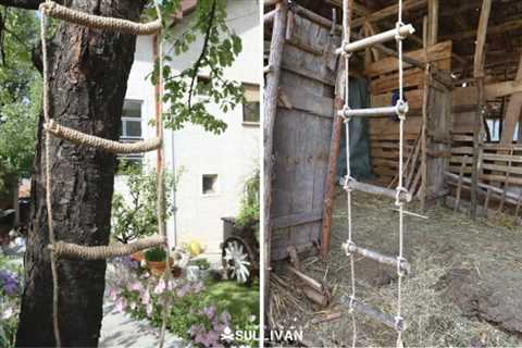 Making a Rope Ladder 2 Ways (With and Without Wood)